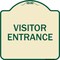 Signmission Entrance Visitor Entrance Heavy-Gauge Aluminum Architectural Sign, 18" H, TG-1818-24093 A-DES-TG-1818-24093 - alternate 1